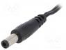 DC.CAB.2600.0150E - Cable, wires, DC 5,5/2,5 plug, straight, 0.5mm2, black, 1.5m