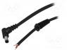 DC.CAB.2611.0250 - Cable, wires, DC 5,5/2,5 plug, angled, 1mm2, black, 2.5m, -20....70C
