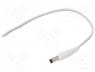 Cable, wires, DC 5,5/2,5 plug, straight, 0.5mm2, white, 3m