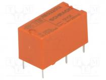 Relays PCB - Relay  electromagnetic, SPST-NO, Ucoil 12VDC, 6A/250VAC, 6A/30VDC