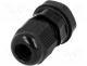 Cable Gland - Cable gland, M12, IP68, Mat  polyamide, black, UL94V-2, 12.1mm