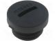 Stopper, M12, Mat  polyamide, black