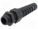 Cable Accessories - Cable gland, with strain relief, M16, IP68, Mat  polyamide, black