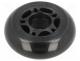 Wheels - Wheel, Shaft  smooth, black, polyurethane, Ø 70mm, W 25mm, push-in