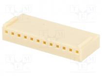 Plug, wire-board, female, PIN 12, w/o terminals, 2.54mm, for cable