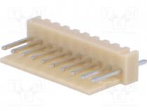 NS25-W10P - Socket, wire-board, male, NS25, 2.54mm, PIN  10, THT, 250V, 3A, tinned