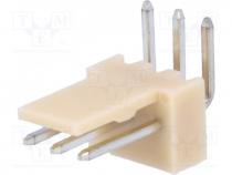 Connector - Socket, wire-board, male, NS25, 2.54mm, PIN  3, THT, 250V, 3A, tinned