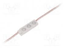 Module  LED, Colour  white warm, 12VDC, 120, 720mW, No.of diodes 3