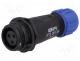 Plug, female, SP13, PIN 3, IP68, 4....6.5mm, 13A, soldering, for cable