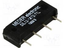 Relay  reed, SPST-NO, Ucoil  12VDC, 1.25A, max.200VDC, max.200VAC