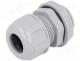 Cable Gland - Cable gland, PG16, IP68, Mat  polyamide, dark grey, UL94V-2