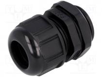 MX-936000419 - Cable gland, PG21, IP68, Mat  polyamide, black, UL94V-2, Gasket  NBR