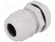 MX-936000408 - Cable gland, PG13,5, IP68, Mat  polyamide, light grey, UL94V-2