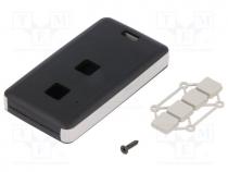 13122.23 - Enclosure  for remote controller, X 39mm, Y 71mm, Z 11mm, black