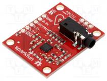 Sensor  ECG, 3.3VDC, Kit  module, Jack 3,5mm, pin strips