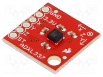 Sensor  accelerometer, 1.8....3.6VDC, IC  ADXL337, Kit  module, 3g