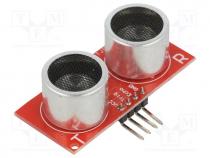 Sensor  distance, 5VDC, ultrasonic, 0.02÷4m