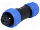 Plug, female, SP13, PIN 3, IP68, 4....6.5mm, 13A, soldering, for cable