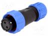 Waterproof connector - Plug, female, SP13, PIN 2, IP68, 4÷6.5mm, 13A, soldering, for cable
