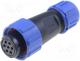 Plug, female, SP13, PIN 7, IP68, 4....6.5mm, 5A, soldering, for cable