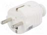 08266 - Connector  AC supply, Pin layout 2P+PE, plug, Colour  white, 16A