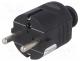 08295 - Connector  AC supply, Pin layout 2P+PE, plug, Colour  black, 16A