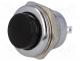 Button - Switch  push-button, 1-position, SPST-NO, 3A/250VAC, black, 50m