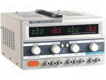 Pwr sup.unit  laboratory, Channels 3, 0....30VDC, 0....5A, 0....30VDC, 0&#