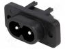 Connector  AC supply, Type  C8 (EURO), not polarized, socket, 2.5A