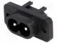 4300.0096 - Connector  AC supply, Type  C8 (EURO), not polarized, socket, 2.5A