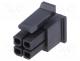Connector - Plug, wire-board, female, PIN 4, w/o terminals, 3mm, for cable