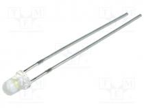 LL-304WC4B-W2-1PD - LED, 3mm, white cold, 2000-3000mcd, 20, Front  convex