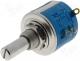 POT2218M-10K - Potentiometer  shaft, multiturn, 10k, 2W, 5%, 6.35mm, linear