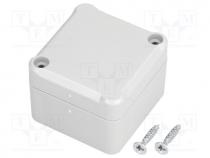 Enclosure  multipurpose, X 49mm, Y 51mm, Z 36mm, polystyrene, grey