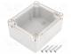   - Enclosure  multipurpose, X 74mm, Y 89mm, Z 41mm, ABS, grey, gasket