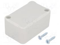 Enclosure  multipurpose, X 40mm, Y 64mm, Z 30mm, polystyrene, grey