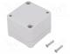 Enclosure  multipurpose, X 49mm, Y 51mm, Z 36mm, polystyrene, grey