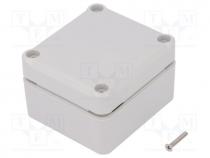 Enclosure  multipurpose, X 57mm, Y 63mm, Z 37mm, ABS, grey, IP67