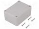 Enclosure  multipurpose, X 64mm, Y 88mm, Z 41mm, polystyrene, grey