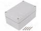 Enclosure  multipurpose, X 78mm, Y 118mm, Z 54mm, ABS, grey, IP67