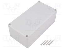 Enclosure  multipurpose, X 82mm, Y 158mm, Z 54mm, ABS, grey, gasket