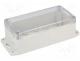 Box with outer holders - Enclosure  multipurpose, X 80mm, Y 160mm, Z 55mm, polycarbonate