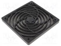 Fan protector - Guard, with filter, 120x120mm, Mat  plastic, 30ppi