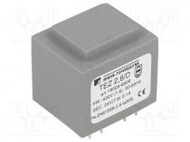 Transformers PCB - Transformer  encapsulated, 2.5VA, 400VAC, 24V, 104.1mA, IP00, 120g