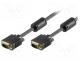 Vga cable - Cable, D-Sub 15pin HD plug, both sides, 5m, Colour  black