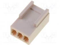 Connector - Plug, wire-board, female, PIN 3, w/o contacts, 2.54mm, for cable