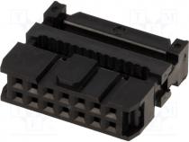 DS1016-14MASIBB - Plug, IDC, female, PIN 14, IDC, for ribbon cable, 1.27mm