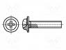 Screw, with flange, M4x8, Head  button, Phillips, steel, zinc, PH2