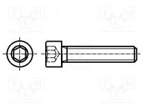 M3X4/D912-A2 - Screw, M3x4, DIN 912, Head  cheese head, imbus, A2 stainless steel