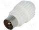  AV - Plug, coaxial 9.5mm (IEC 169-2), male, straight, for cable